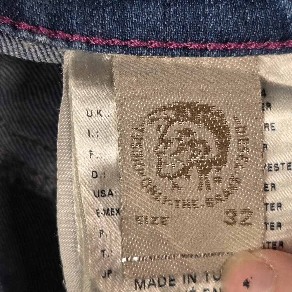 Diesel Jeans Womens 32 Blue Livier Super Slim Jegging Low Waist Stretch Denim